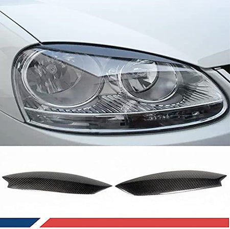 Carbon Fiber Car Front Headlamps Eyelids Headlight Eyebrows 2005-2009