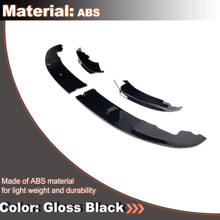 Gloss Black Front Bumper Lip Compatible with BMW 4 Series F32 F33 F36 M Sport 2Door 4Door 2014-2019 420i 428i 435i 440i Chin 