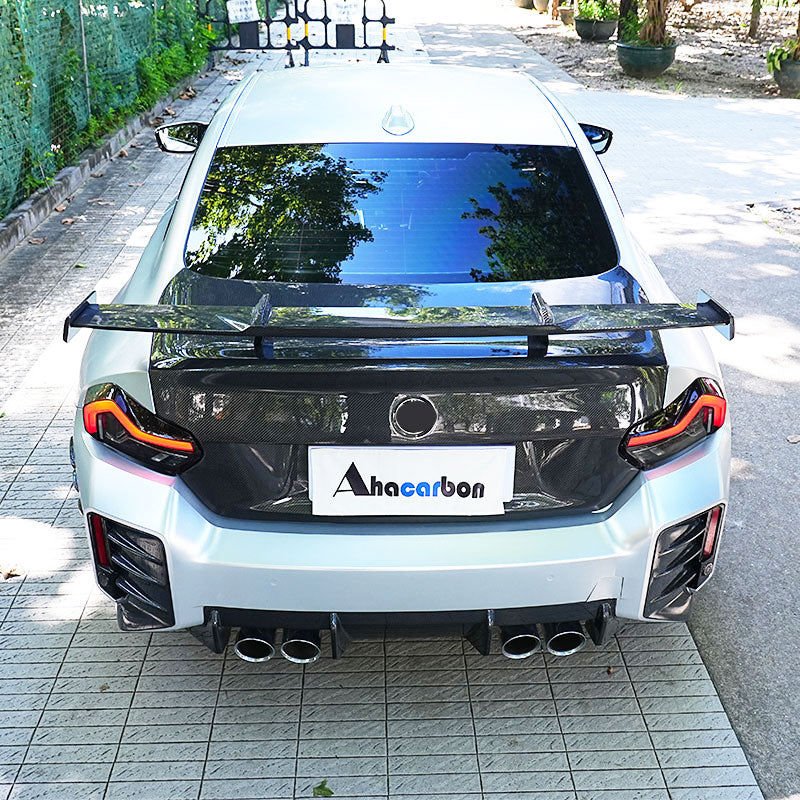 Carbon Fiber Rear Bumper Splitters for BMW M2 G87 2023+-Ahacarbon