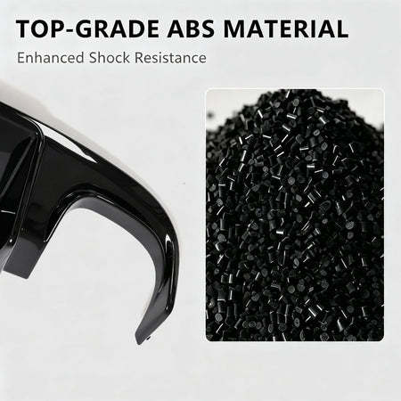 Gloss Black ABS Rear Diffuser for Audi S4 B8 2008 2009 2010 2011 2012 | Stylish Rear Bumper Diffuser Self‑Tapping Screws Moun