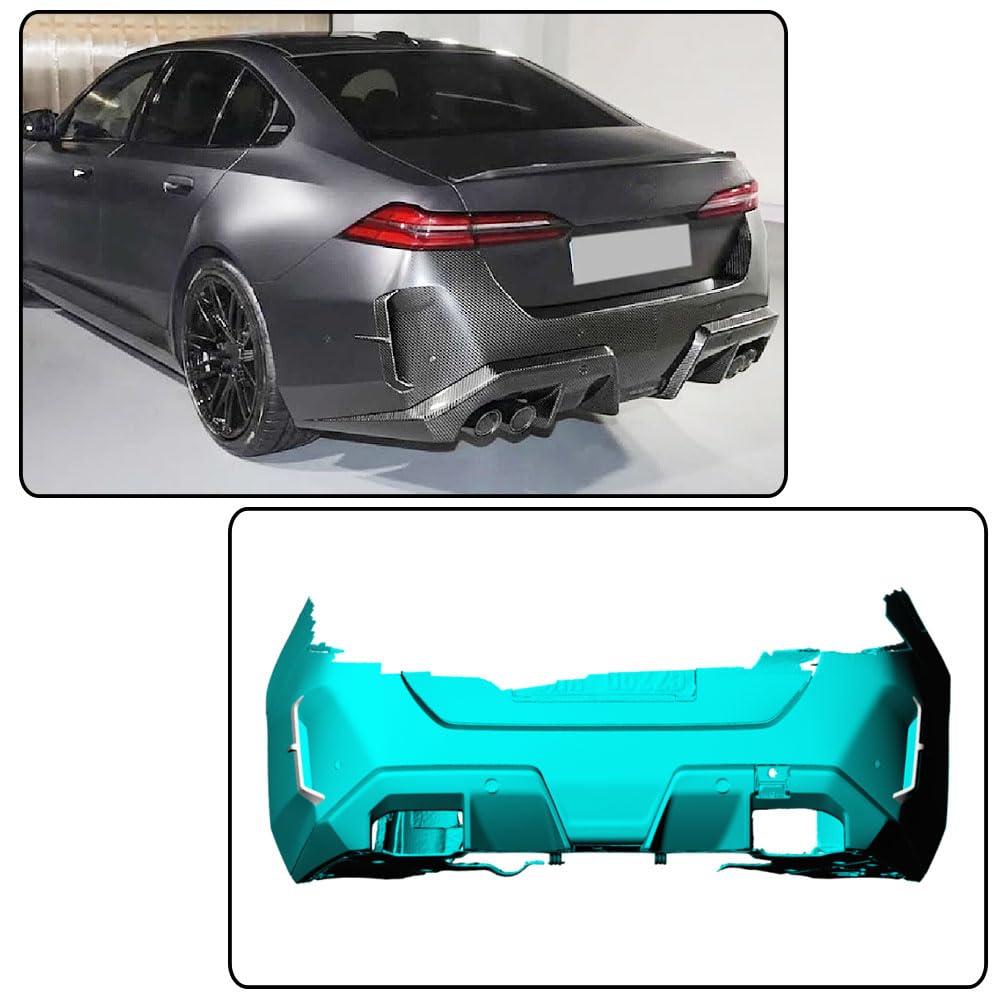 G90 M5 Full Carbon Fiber Rear Vent Cover Compatible with BMW G90 M5 2025-2026 Rear Bumper Side Vent Canard Covers Factory Out