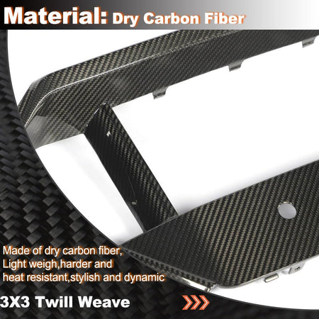 Dry Carbon Fiber Front Bumper Center Trim Compatible with BMW X5M F95 2023-2024 Replacement Front Bumper Lower Grille Grill F