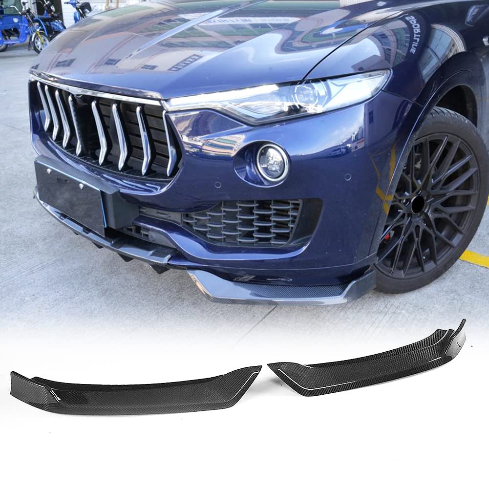 Levante CF Front Splitters, fits Maserati Levante Base S 2016-2018