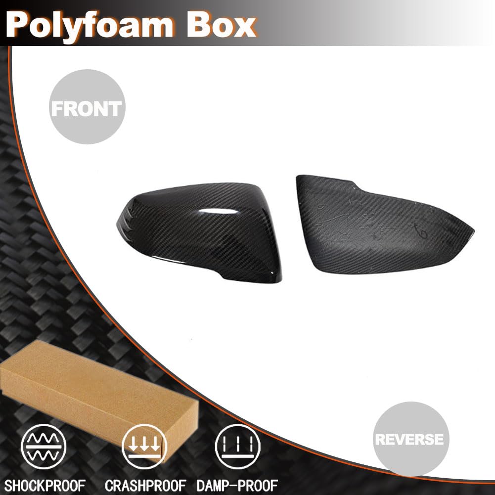 Carbon Fiber Mirror Cover Caps Fit for Toyota Supra 2018-2020 for BMW X1 F48 2016-2019 Z4 G29 2018-2020 dd on Style Side Rear