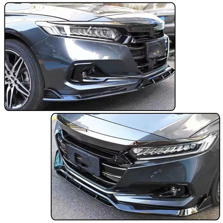 Gloss Black Front Bumper Lip for Honda Accord 2021 2022 PP | Front Lip Splitter Air Dam Bumper Protection Spoiler Splitter 3P