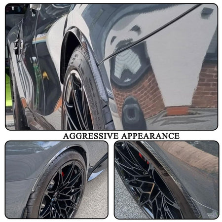 Carbon Fiber Rear Wheel Arch Fender Flare for BMW G80 M3 2021-2024 | Wheel Eyebrow Arch Trim Lips Fender Flares Protector Fac