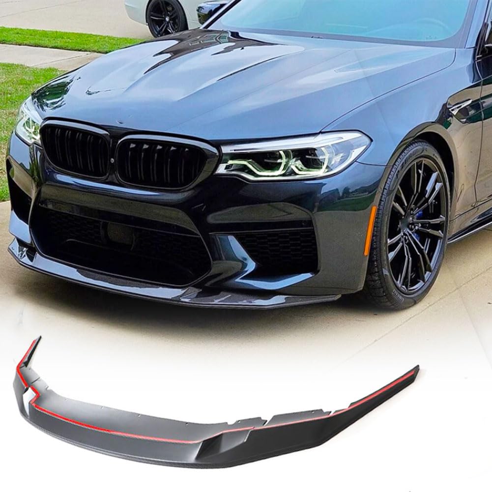 Matte Black Front Bumper Lip Splitters for BMW 5 Series F90 M5 2018-2020 | Fiberglass Front Chin Spoiler Splitter Protector A