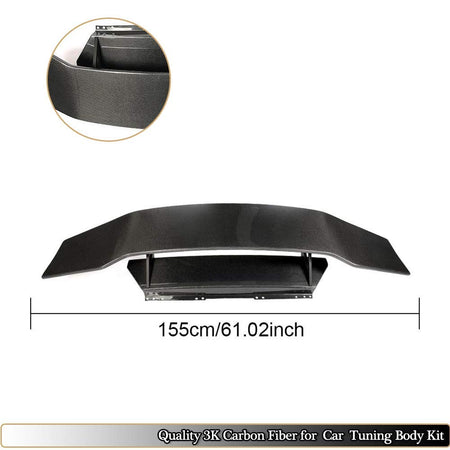 Carbon Fiber Trunk Spoiler Compatible with Lamborghini Huracan LP580 LP610 Coupe 2014-2018 Racing Rear Boot Wing Spoiler