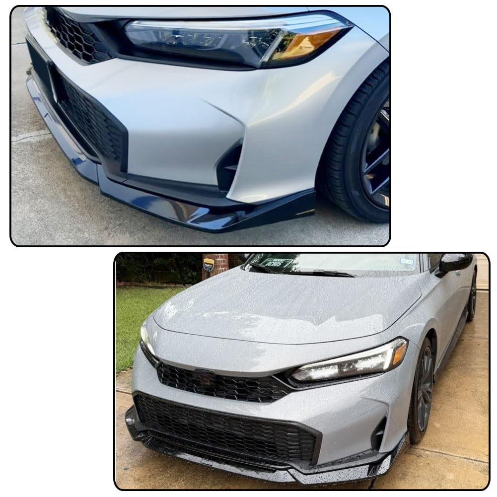 Gloss Black Front Lip Spoiler Compatible with Honda Accord 11th 2025UP PP Front Lip Splitter Air Dam Bumper Protection Spoile
