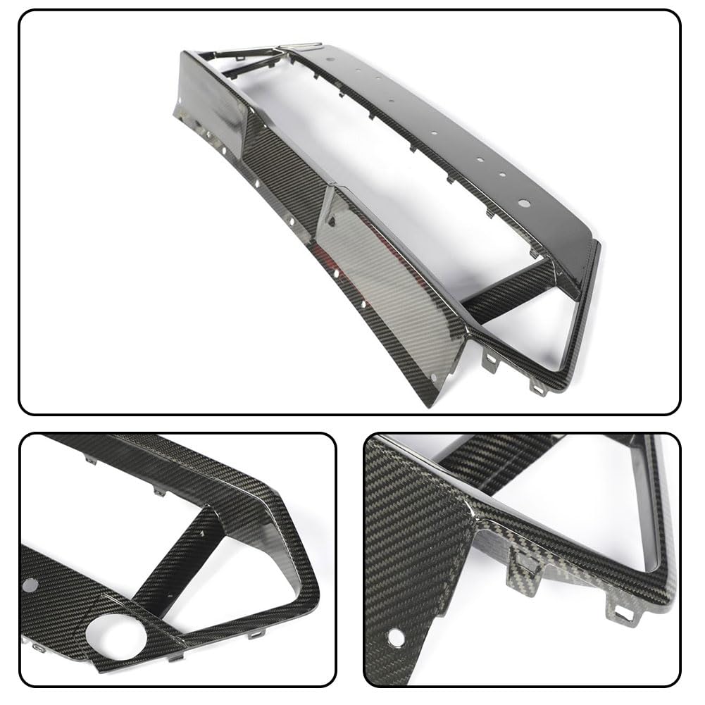 Dry Carbon Fiber Front Bumper Center Trim Compatible with BMW X5M F95 2023-2024 Replacement Front Bumper Lower Grille Grill F