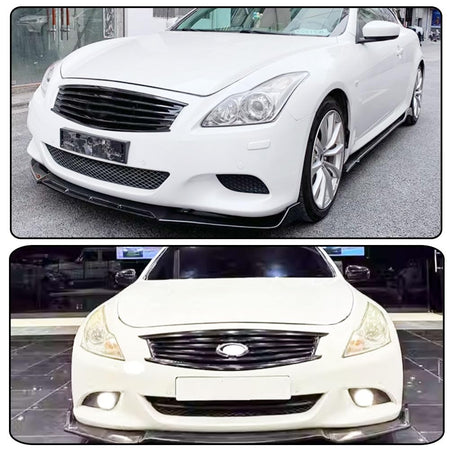Gloss Black Front Bumper Grille Grill Compatible with Infiniti G37 2 Door Coupe 2009-2013/Q60 2-Door Coupe 2014-2015 Front Ki