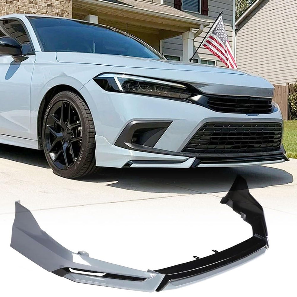 Front Lip Spoiler for Honda Civic Sedan 2022-2024 Sonic Gray | PP Lower Chin Bumper Spoiler Splitter Protection Air Dam Body 