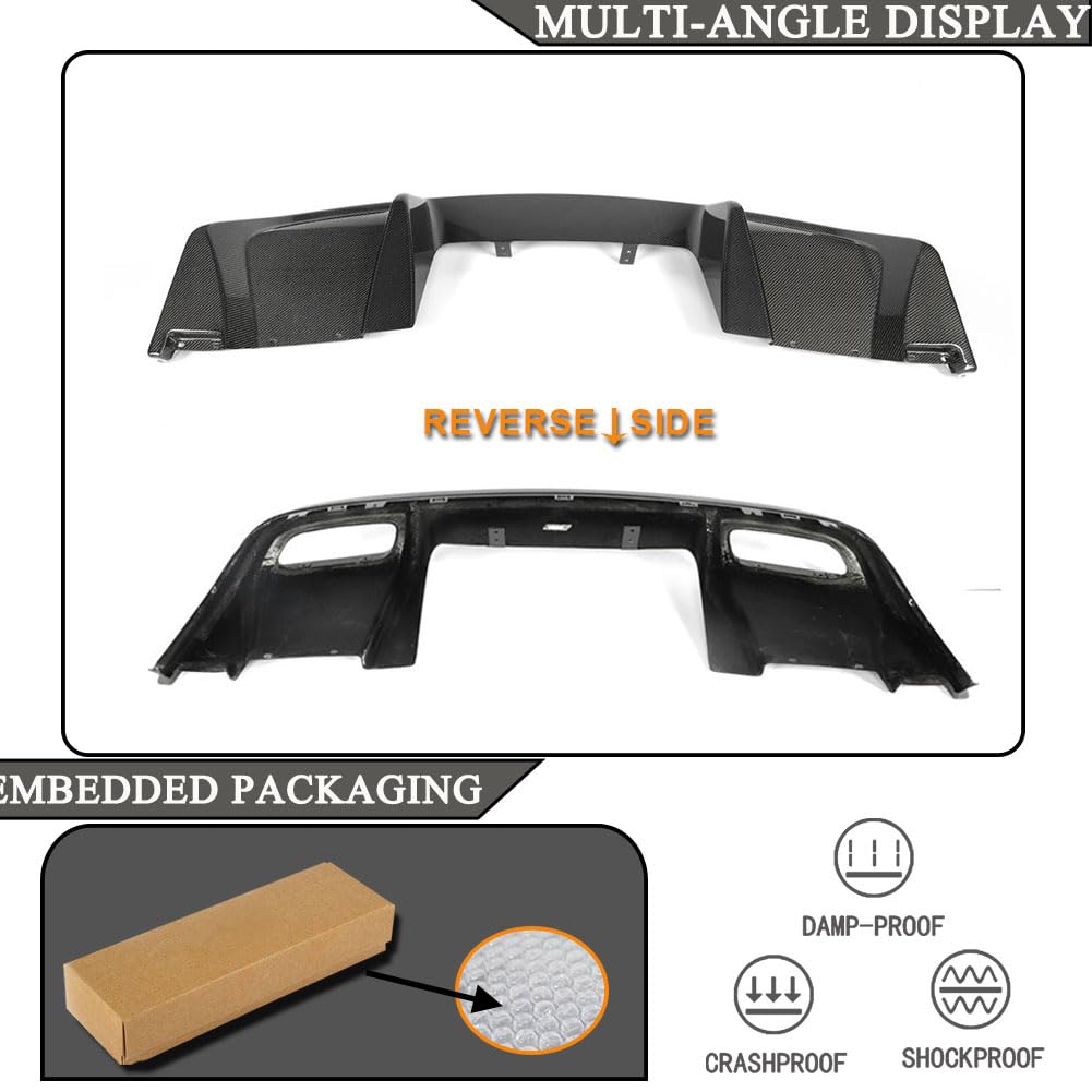 C6 Caron Fiber Rear Bumper Diffuser for Chevrolet Corvette C6 ZR1 2006-2013 | Rear Bumper Lip Apron Lower Diffuser Splitters 