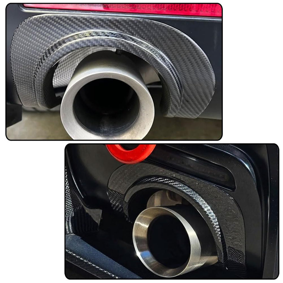Carbon Fiber Exhaust Muffler Tail Pipe Upper Trim Cover Fits for Toyota Supra GR A90 A91 MK5 2019-2024 Tail Throat Upper Trim