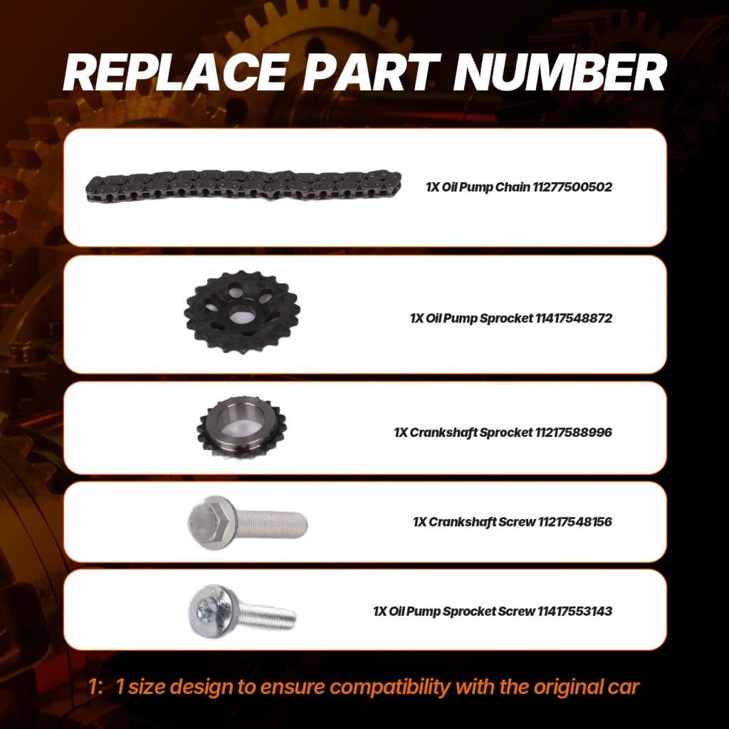 Timing Chain Kit Sprockets Compatible with Mini John Cooper S Coupe Works S One R58 R56 R55 2007-2015 1.6L 1.5L