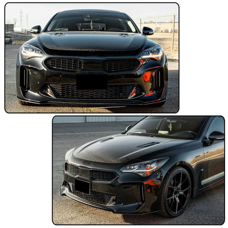 Gloss Black Front Bumper Lip for Kia Stinger 2018-2023 | Front Chin Spoiler Splitter Air Dam Protector Factory Outlet
