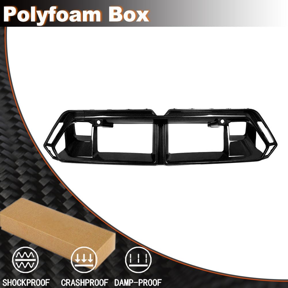 Dry Carbon Fiber Front Lower Grille Replace Compatible with BMW 5 Series G90 G99 M5 2024-2025 Front Grille Frame Bumper Grill