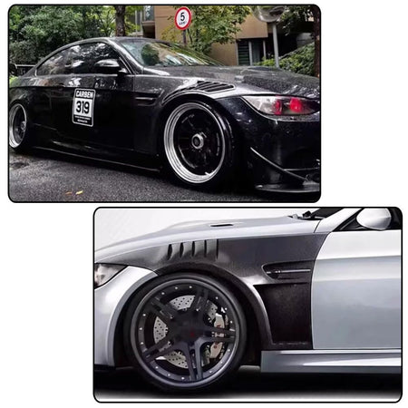 Half Carbon Fiber Side Fender Vent Trim for BMW 3 Series E92 E93 M3 2Door 2006-2011 Front Air Intake Scoop Cover Trim 1Pair F