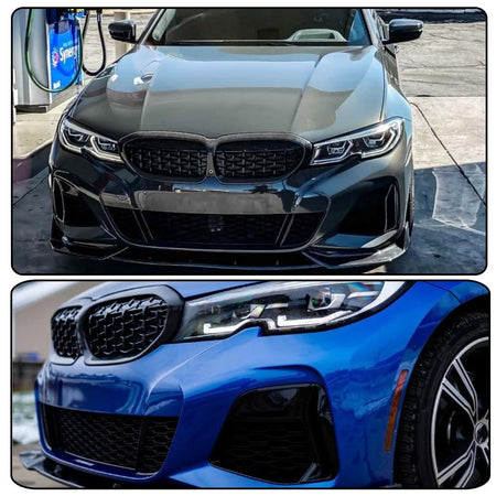Real Carbon fiber Front Grill for BMW 3 Series G20 Sedan 330i M340i 2019-2022 Front Hood Grill Grille Cover Front Bumper Kidn