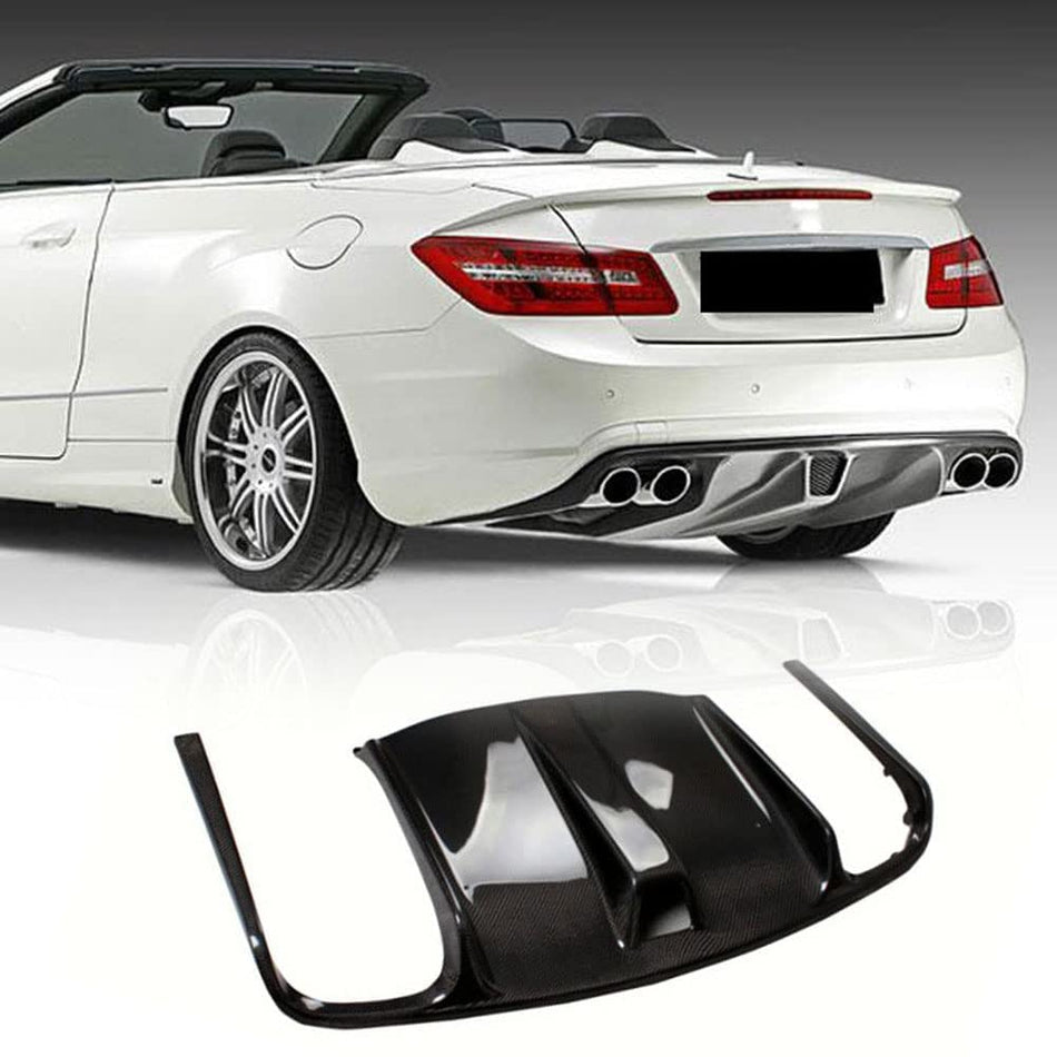 Carbon Fiber Rear Diffuser and Exhaust Tips fits Mercedes 2009-2012