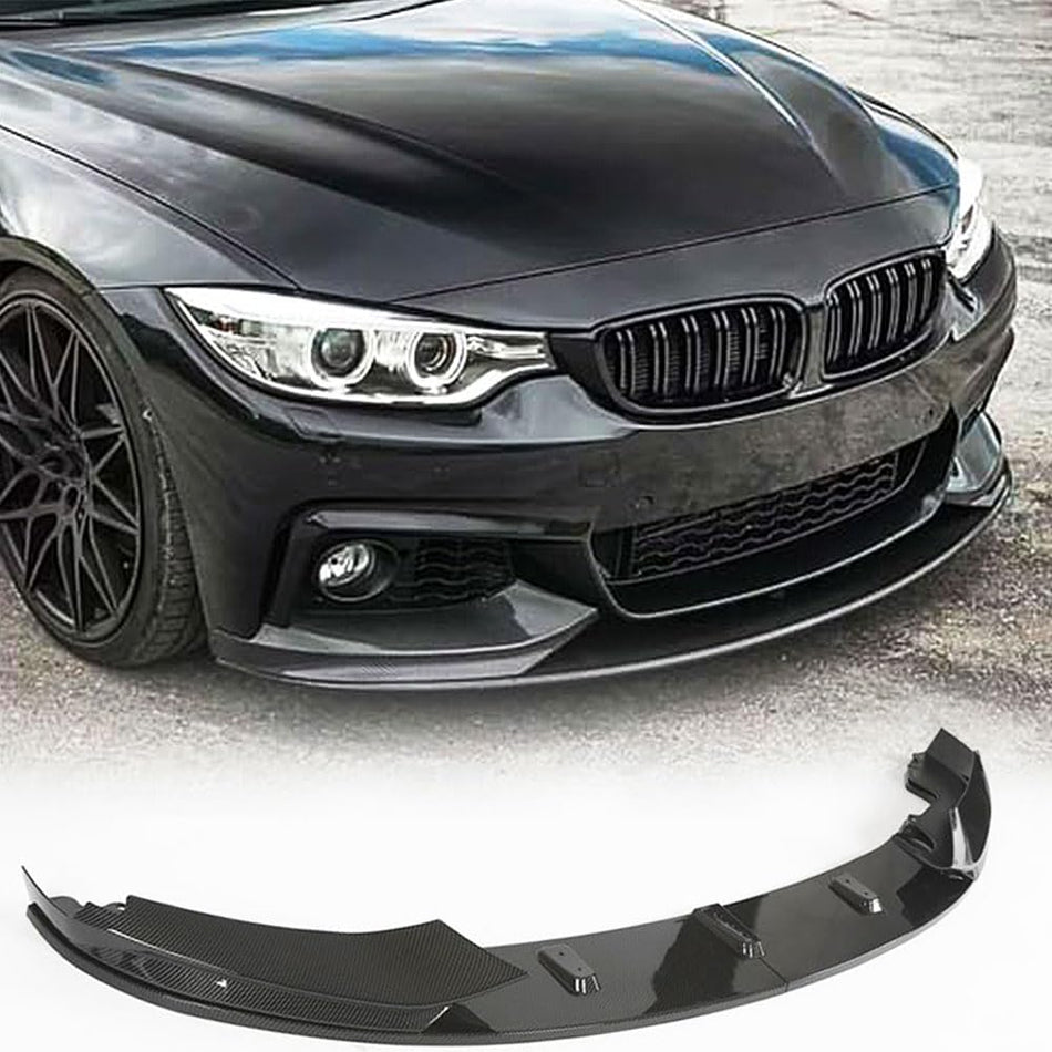 ABS Front Bumper Lip Compatible with BMW 4 Series F32 F33 F36 M Sport 2Door 4Door 2014-2019 420i 428i 435i 440i Carbon Look C