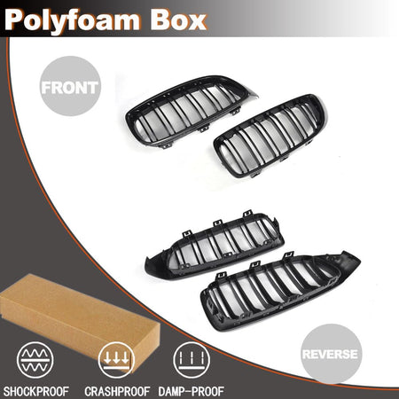 F32 Front Grille Compatible with BMW 4 Series F32 F33 F36/M3 F80/M4 F82 F83 2014-2019 ABS Auto Bumper Kidney Grill Cover Body