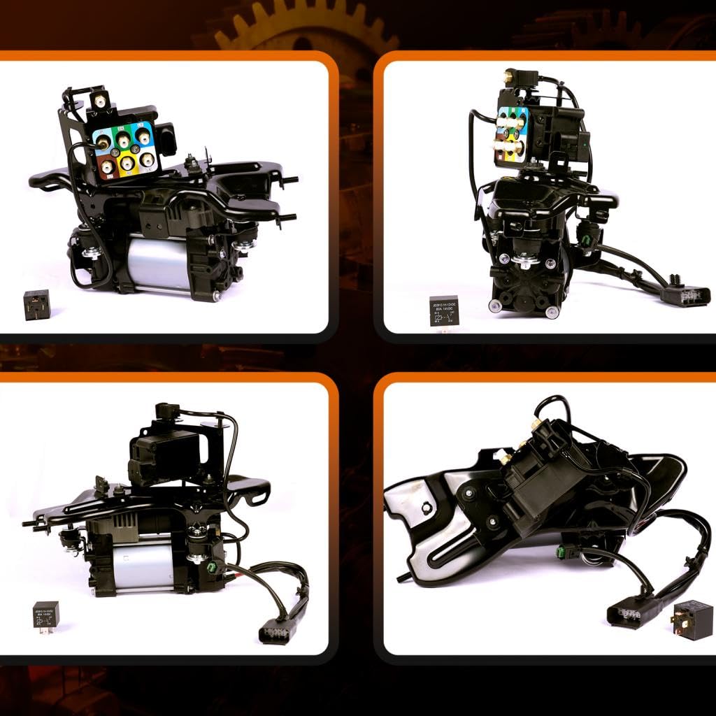 MCACAR KIT Air Suspension Compressor Pump with Valve Block Fits for Jeep Grand Cherokee 2011-2020, Dodge Ram 1500 for 2013-20