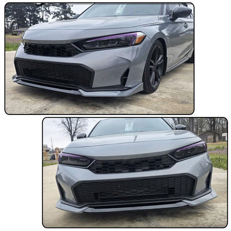 Sonic Gray Front Bumper Lip for Honda Civic Sedan 2025 2026 ABS | Front Bumper Air Dam Chin Splitter Body Kit