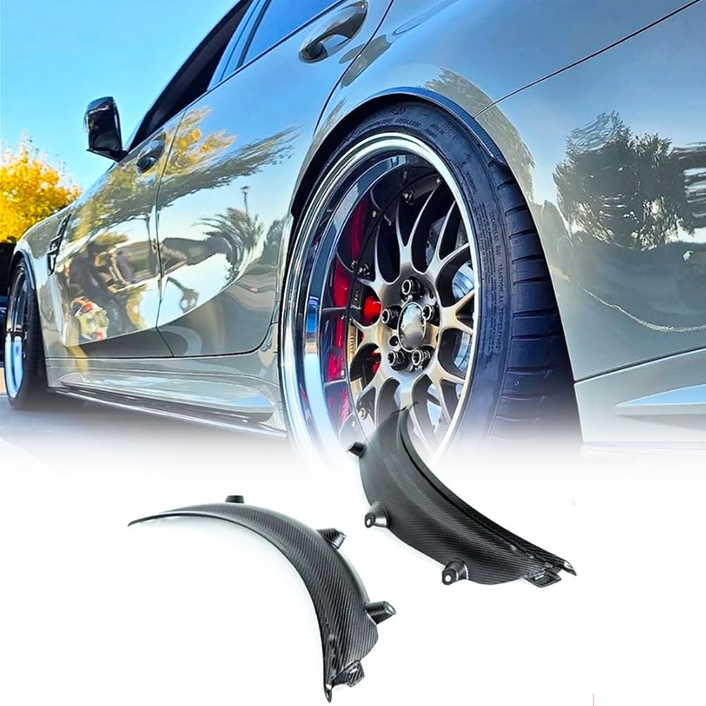 Carbon Fiber Rear Wheel Arch Fender Flare for BMW G80 M3 2021-2024 | Wheel Eyebrow Arch Trim Lips Fender Flares Protector Fac