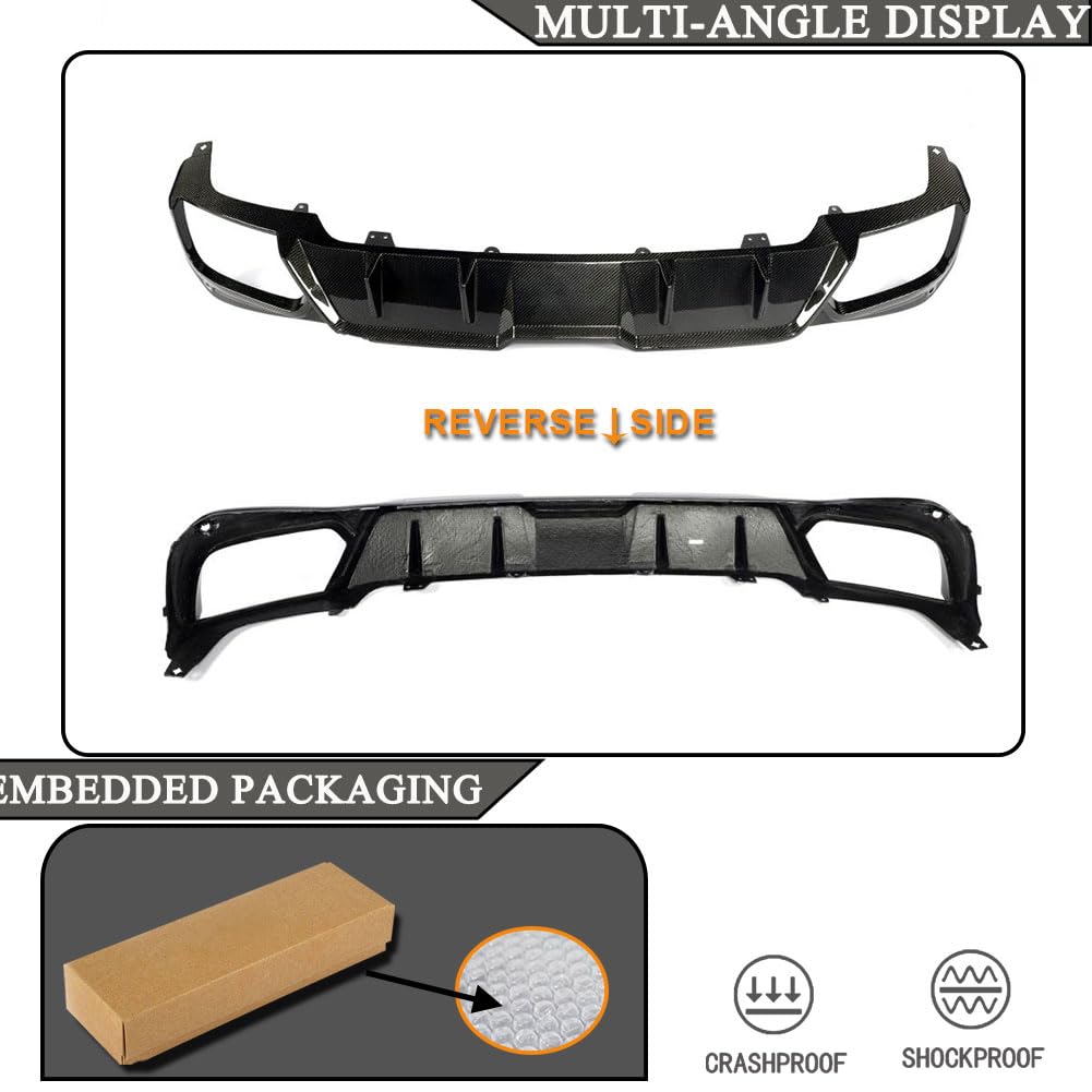 X5 Carbon Fiber Rear Bumper Diffuser Fits for BMW X5 G05 Base Model 2023-2026 Lower Bumper Lip Spoiler Body Kit Factory Outle