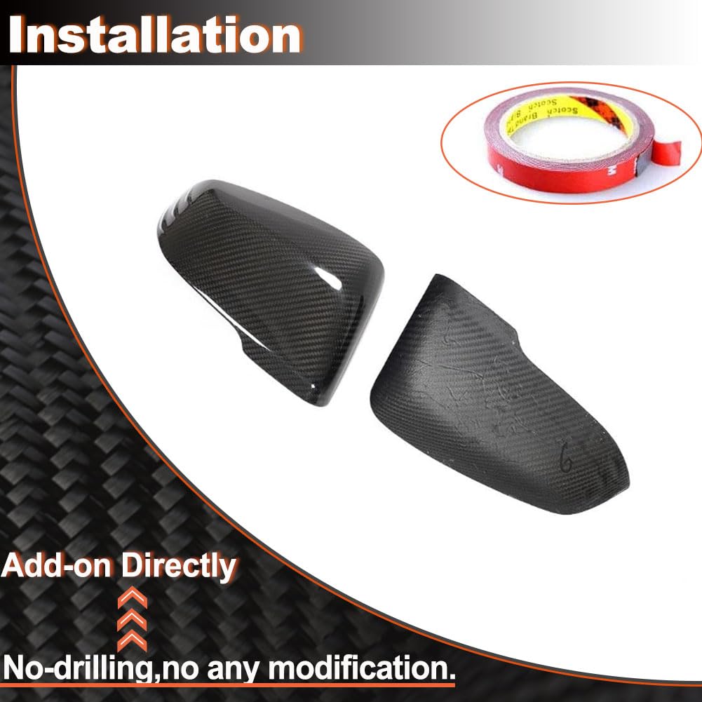 Carbon Fiber Mirror Cover Caps Fit for Toyota Supra 2018-2020 for BMW X1 F48 2016-2019 Z4 G29 2018-2020 dd on Style Side Rear