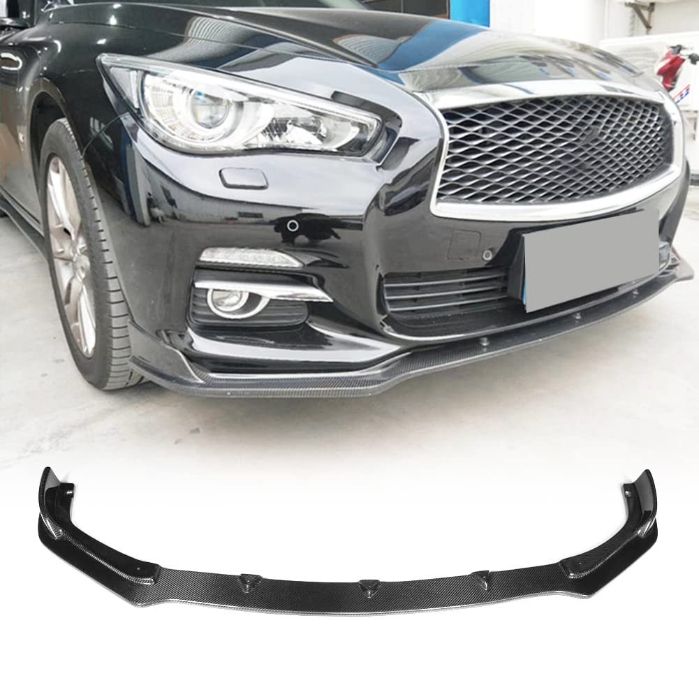 Carbon Fiber Front Bumper Lip for Infiniti Q50 Base Bumper 2013-2017