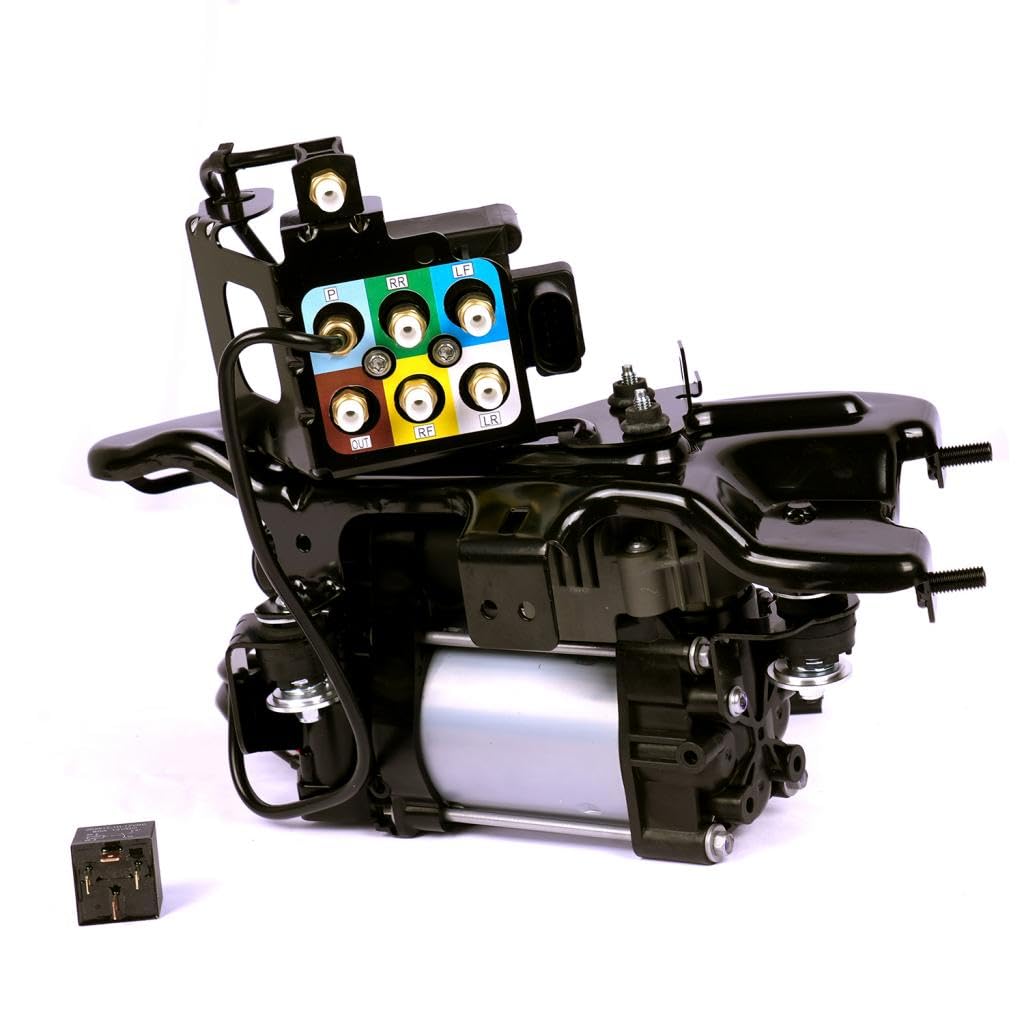 MCACAR KIT Air Suspension Compressor Pump with Valve Block Fits for Jeep Grand Cherokee 2011-2020, Dodge Ram 1500 for 2013-20