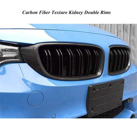 Carbon Fiber Front Center Kidney Grille Grill Replacement 2013-2018