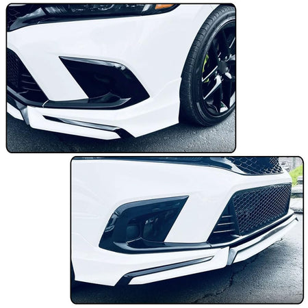 Front Lip Spoiler for Honda Civic 11th Sedan Hatch 2022-2024 White Pearl | 2022 2023 2024 Lower Chin Bumper Spoiler Splitter 
