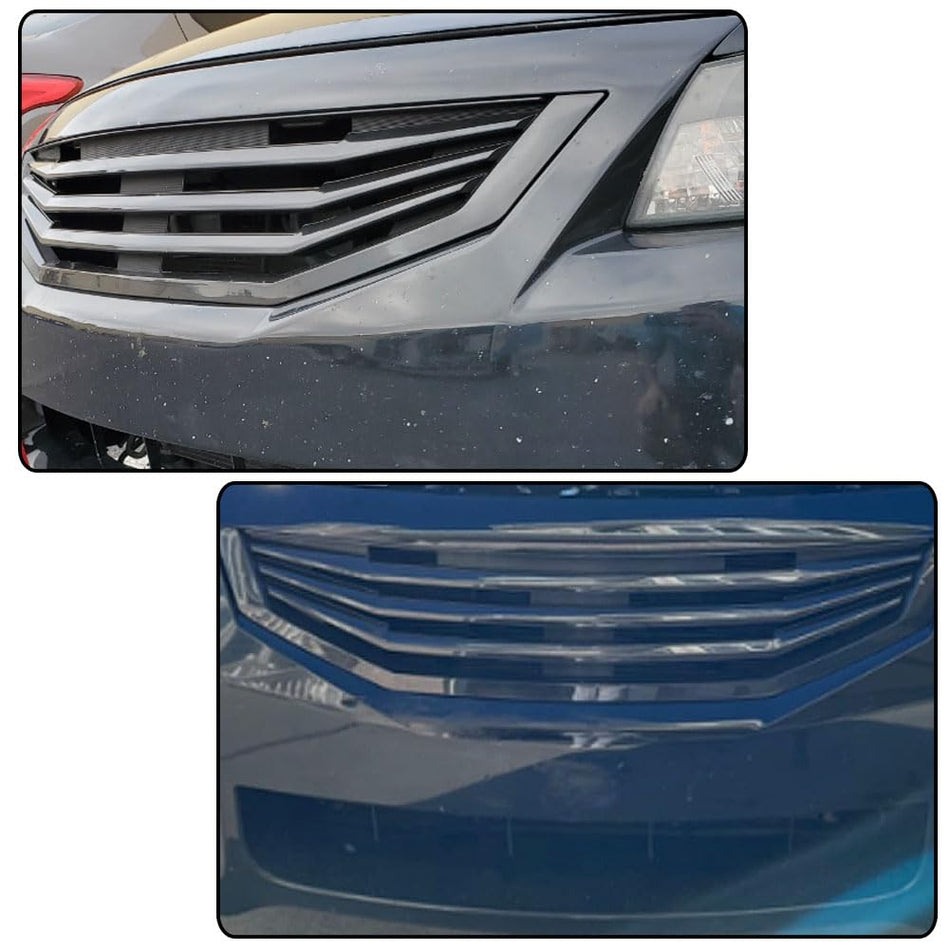 Gloss Black Front Bumper Hood Grille Compatible with Honda Accord 2Dr Coupe 2008-2010 Front Kidney Grille