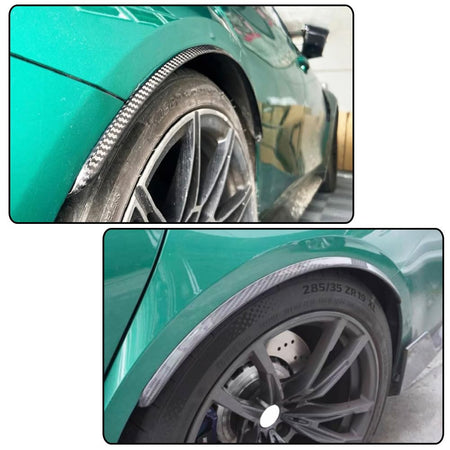 Carbon Fiber Rear Wheel Arch Fender Flare for BMW G80 M3 2021-2024 | Wheel Eyebrow Arch Trim Lips Fender Flares Protector Fac