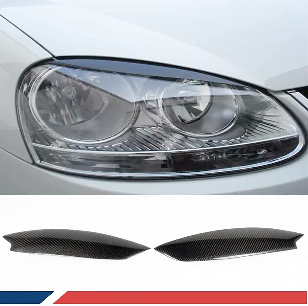 Carbon Fiber Car Front Headlamps Eyelids Headlight Eyebrows 2005-2009