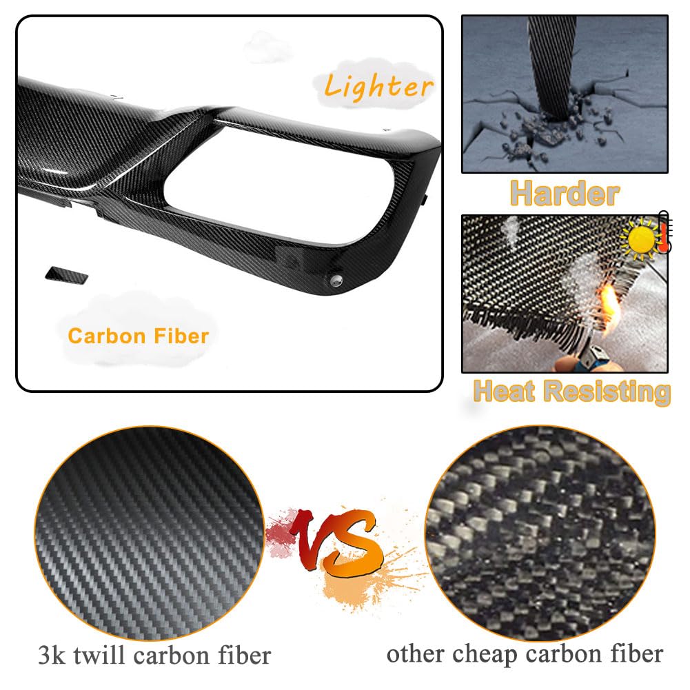 Real Carbon Fiber Rear Bumper Diffuser Fits for BMW X5 G05 M Sport LCI 2023-2025 Lower Bumper Lip Spoiler Body Kit Factory Ou