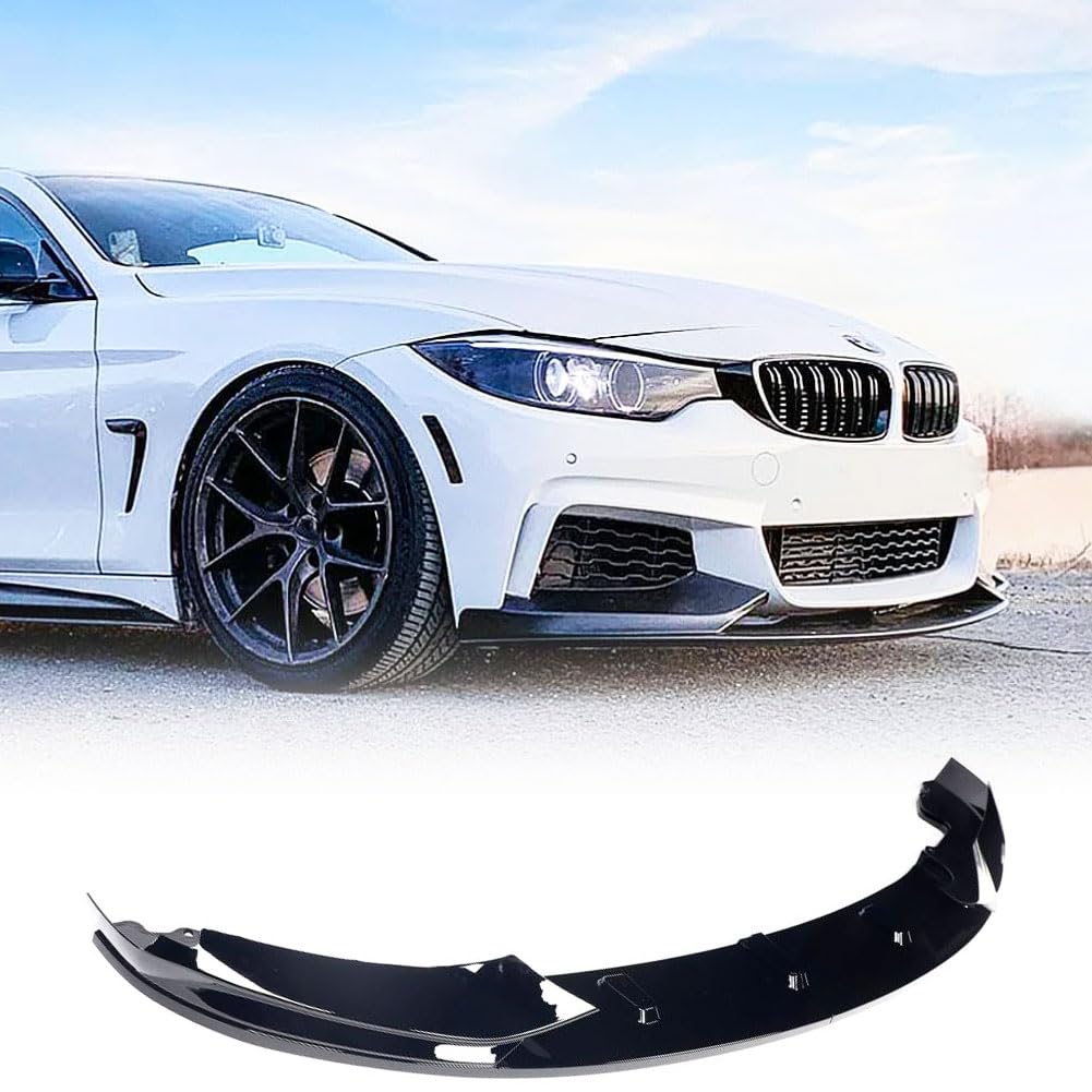Gloss Black Front Bumper Lip Compatible with BMW 4 Series F32 F33 F36 M Sport 2Door 4Door 2014-2019 420i 428i 435i 440i Chin 