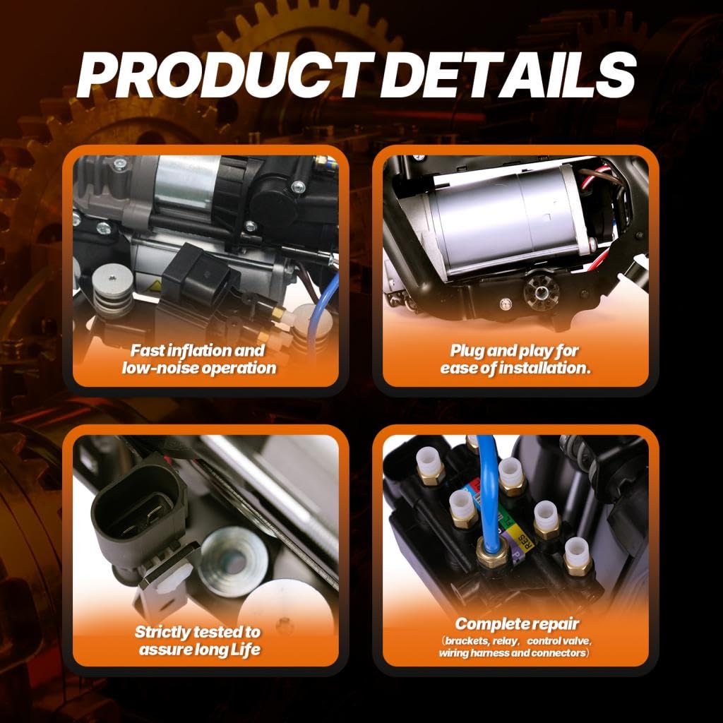 MCACAR KIT Air Suspension Compressor Pump with Valve Block Compatible with BMW 7 Series G11 G12 740i 750i 760i 2016-2019 3720