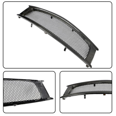 Carbon fiber Front Hood Grill Grille Cover Fits for Infiniti G37 2008-2013 Coupe 2Door Replacement Conversion Front Kidney Gr
