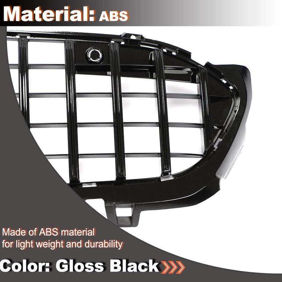 W177 Front Grille Compatible with Mercedes-Benz A Class W177 A200 A220 A250 2019-2020 ABS Auto Bumper Kidney Grill Cover Body