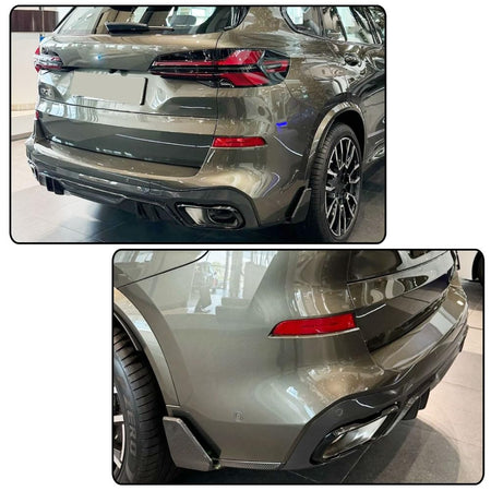 Real Carbon Fiber Rear Bumper Diffuser Fits for BMW X5 G05 M Sport LCI 2024-2026 Lower Bumper Lip Spoiler Body Kit Factory Ou