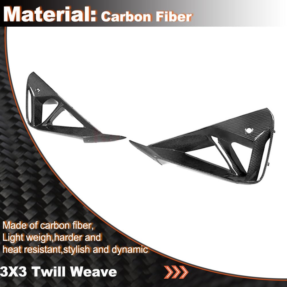 Carbon Fiber Front Bumper Air Vent Cover Compatible with BMW 2-Series G42 220i 230i 2022-2024 Fog Lamp Mesh Grill Car Accesso