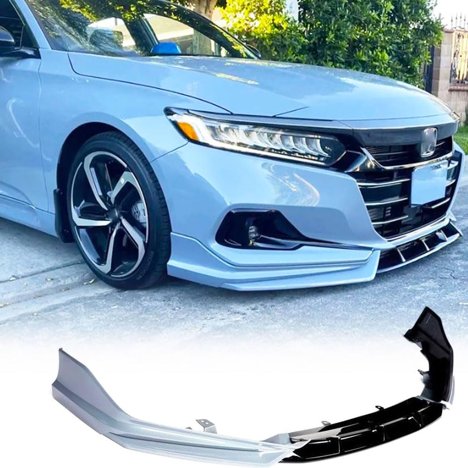 Front Bumper Lip Splitter for Honda Accord 2021-2022 Sonic Grey | Front Lip Splitter Air Dam Bumper Protection Spoiler Splitt