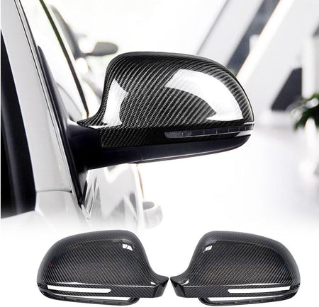 Carbon Fiber Mirror Cover Caps for Audi A3 S3 A4 B8 S4 RS4 2008-2010 A5 S5 8T 2007-2009 Q3 2011+ Rearview Side Rearview Mirro