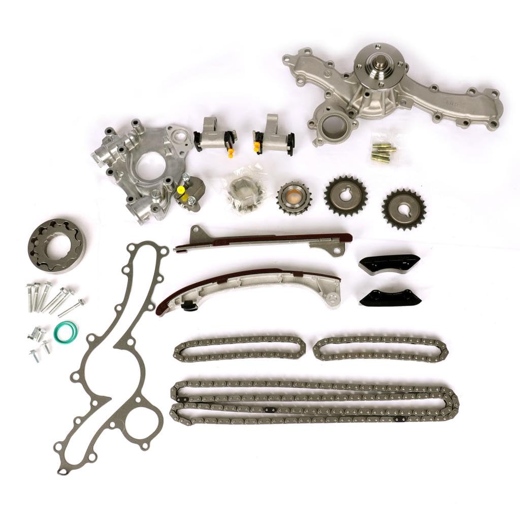 Timing Chain Kit Tensioner Sprockets Guides Compatible with Toyota 4Runner 03-09, FJ Cruiser 07-09, Tacoma 05-15, Tundra 05-1