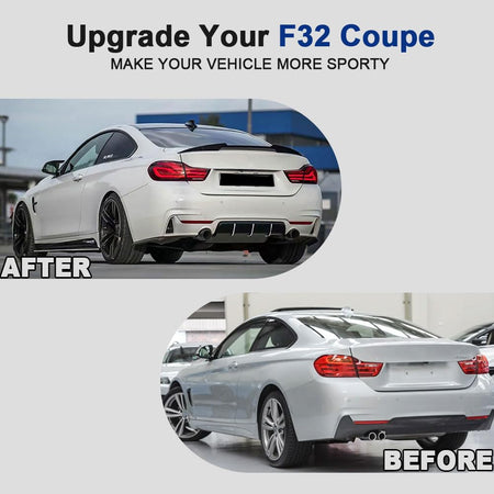 Trunk Spoiler for BMW 4 Series F32 Coupe 2-Door 2014-2020 | 420i 428i 430i 435i 440i Rear Boot Lid Highkick Wing Lip Factory 