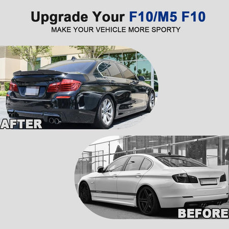 Trunk Spoiler Compatible with 2010-2016 BMW 5 Series F10 and M5 F10 Car Rear Boot Lid Highkick Wing Lip Factory Outlet
